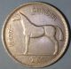 Ireland 1/2 Crown 1939 Extremely Fine Silver Coin - Horse Europe photo 1