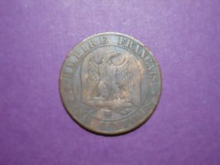 France 5 Centimes,  1854bb (a) photo
