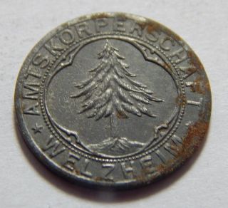 1918 Welzheim Germany Notgeld 5 Pfennig Emergency Money Coin Ww1 M13840.  1 photo