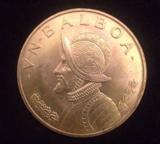 1966 Panama 1 Balboa Silver Coin photo