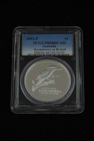 Proof 2002 Silver $1 Kookaburra Pcgs Pr68dc Mintage - 2,  974 photo