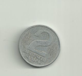 1957 A East Germany 2 Deutsche Mark Coin Aluminum photo