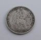 Low Mintage 64,  000 Peru 1891 1/5 Sol Silver Coin Seated Liberty Km 205.  1 Scarce South America photo 1
