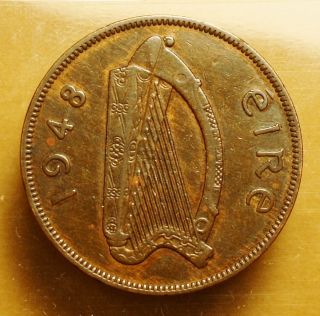 Ireland 1 Penny 1948 Extremely Fine Coin photo