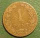 Netherland - Holland 1902 Pre World War 1 - - 1 Cent Brass Good Grade Coin 1127 Europe photo 1