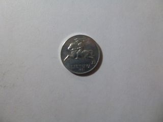 Lithuania Coin - 1991 2 Centai Horse - Circulated photo