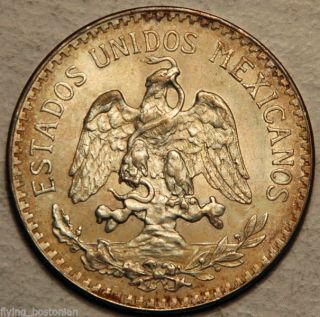 Mexico Silver 50 Centavos 1935 (nicely Toned Unc) photo