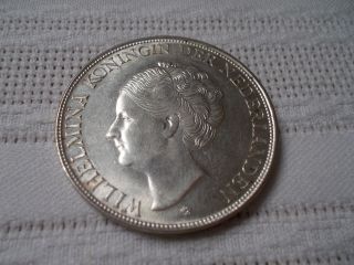 Curacao 2 1/2 Guilder Silver Coin photo