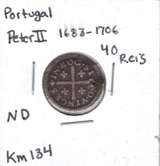 Portugal,  1683 - 1706,  40 Reis photo
