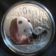 2011 China Panda 10 Yuan Silver Coin - 1 Oz.  - Bu - In Plastic Airtite Capsule China photo 2