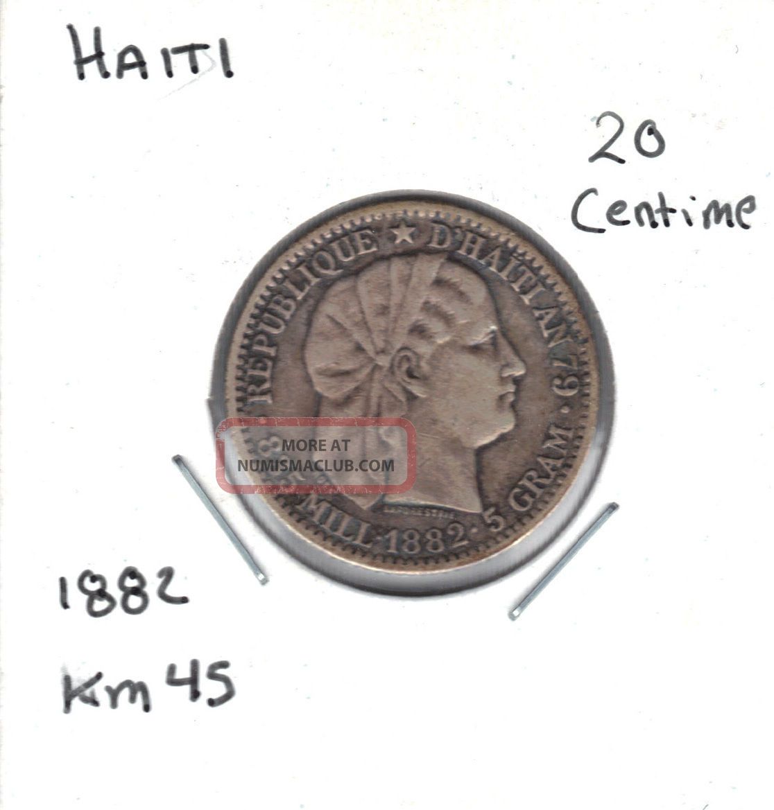 Haiti 1882,  20 Centime North & Central America photo