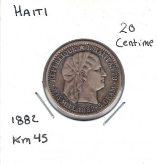 Haiti 1882,  20 Centime photo
