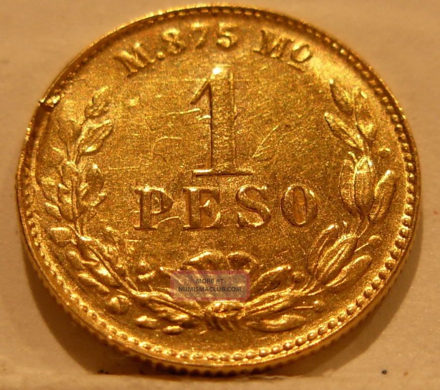 Mexico 1904 Mo M Gold Peso Unc mexico-1904-mo-m-gold-peso-unc