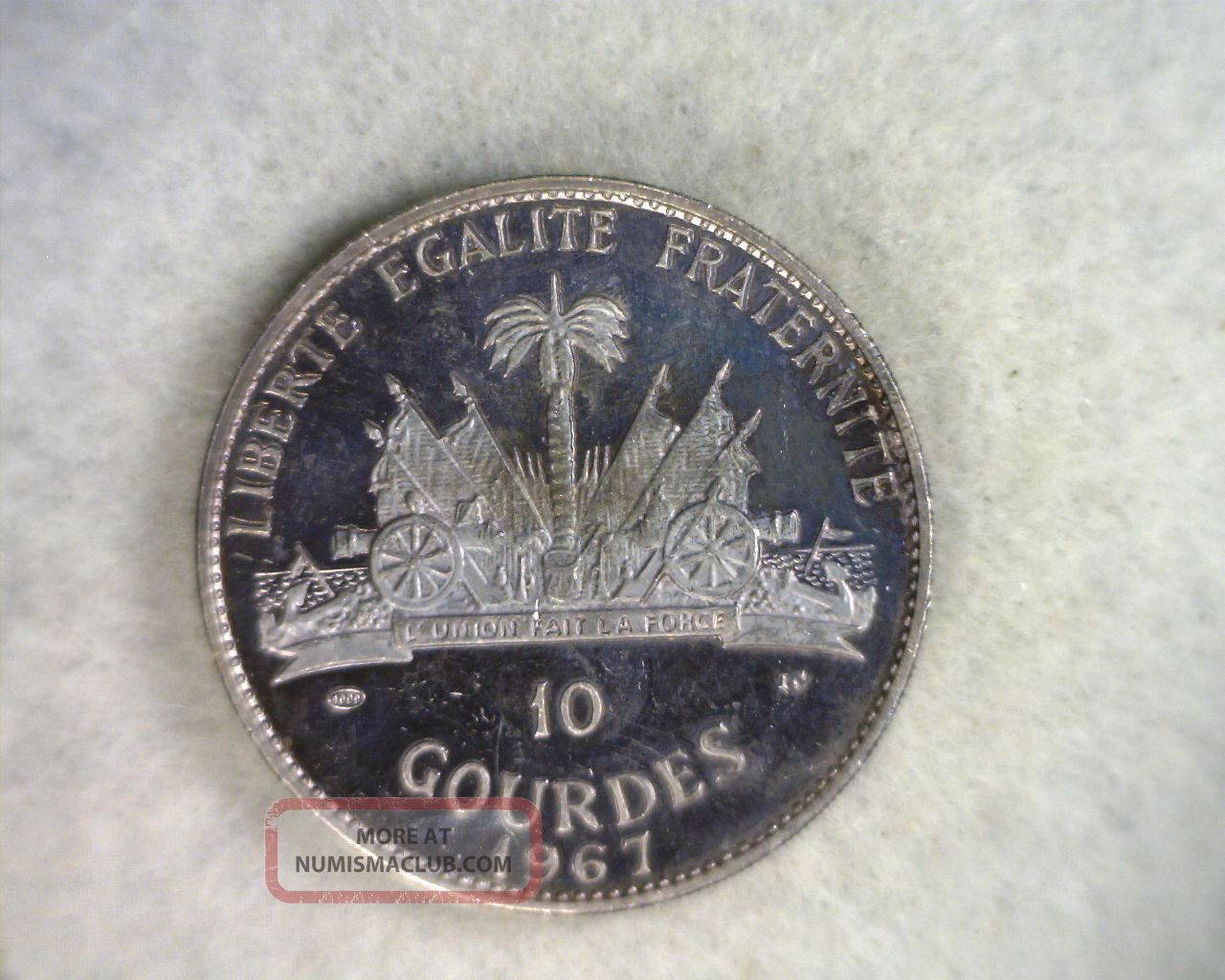 Haiti 10 Gourdes 1967 Proof Silver Coin (stock 0182) North & Central America photo