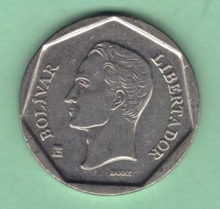 1999.  Venezuela.  100 Bolivares Coin.  Y 78.  1.  Simon Bolivar. photo