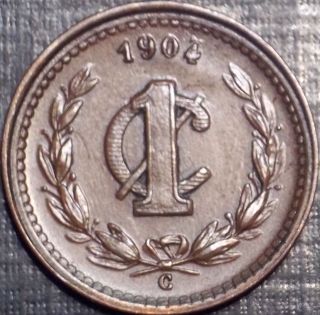 Rare 1904 - C Un Centavo Small Cent Full Details,  Low Lqqk photo