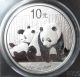 2010 Pcgs Ms - 69 China Silver Panda 10 Yuan - 1 Oz.  - Low Mintage (has Spots) China photo 2