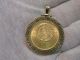 1959 Mexico 20 Pesos Gold Coin In Heavy 14kt Gold Bezel.  Awesome Piece.  30grams Europe photo 2