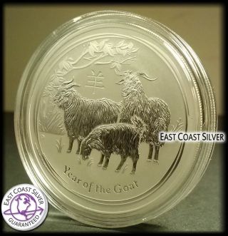 Year Of The Goat 2015 Australian Lunar Sereis Ii 1 Oz.  999 Fine Silver Coin photo