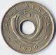 East Africa (kenya,  Uganda,  Tanzania) : George V 5 Cents 1920h (1/20th Florin) Bu Africa photo 1