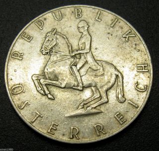 Austria 5 Schilling Silver Coin 1960 Km 2889 Horse photo
