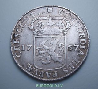 1767 Netherlands Utrecht Silver Ducat Old Coin - 1083 photo