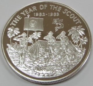 1983 Year Of The Scout Silver Proof Twenty Dollars $20 Coin photo