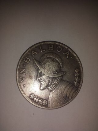1931 Panama 1 Balboa Silver Coin 26.  73 Grams.  900 Silver Coin photo