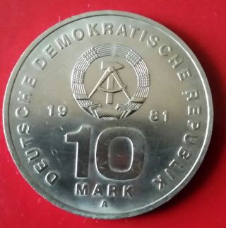 10 Mark 1981 A Ddr East Germany National People ' S Army Km 80 photo