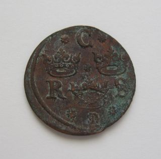 1635 - 1/4 Ore Sweden Coin - Circulated - photo