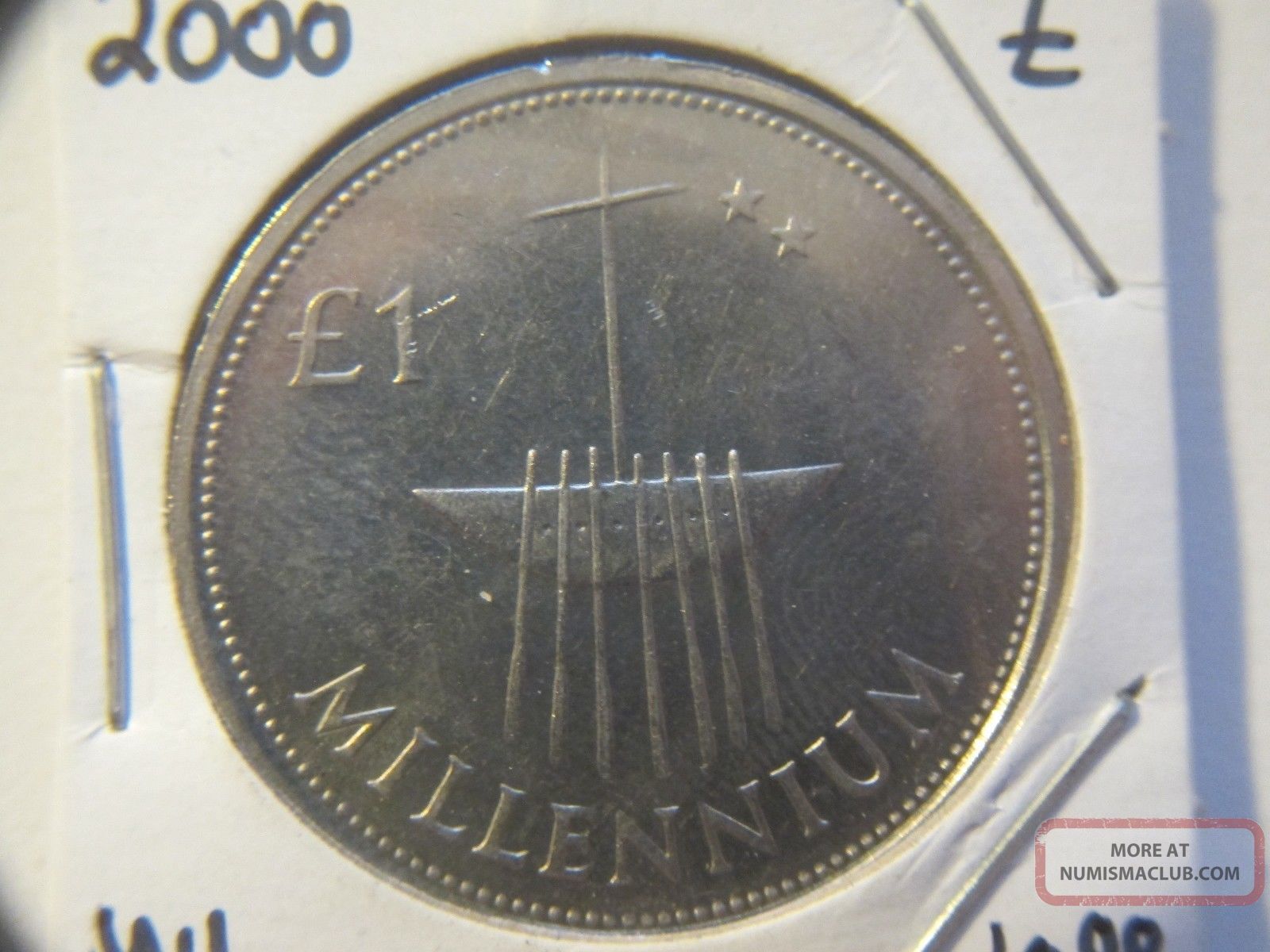 2000 Ireland 1 Punt pound Millennium Round Boat Coin Gem Look 2000-ireland-1-punt-pound-millennium-round-boat-coin-gem-look