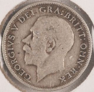 Great Britain 1911 6 Pence.  Coin photo