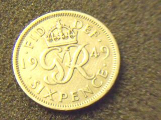 Great Britain 6 Pence,  1949 - Great Coin - photo