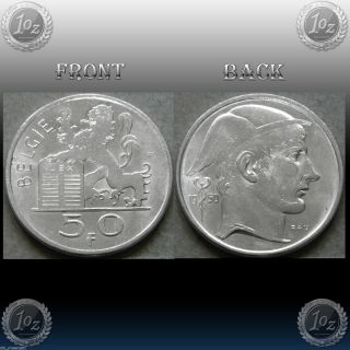 Belgium (belgie) 50 Francs 1950 Silver Coin (km 137) Xf photo