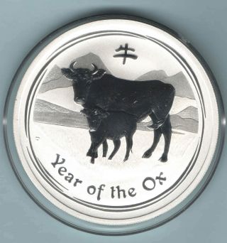 2009 2 Oz Silver Australian Year Of The Ox Coin (series Ii) photo