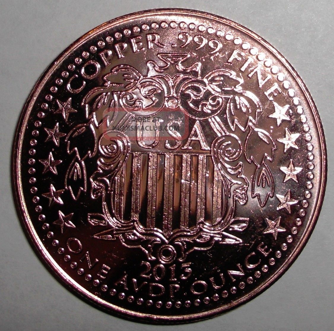Us 1 Ounce. 999 Copper, Cannabis, Pot Leaf, Token Coin