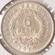 British West Africa 1919 - H 6 Pence.  Sterling Silver Lustrous Africa photo 1