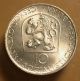 Czechoslovakia 10 Kr.  1968 Brilliant Unc.  Silver Coin - National Theater Prague Europe photo 1