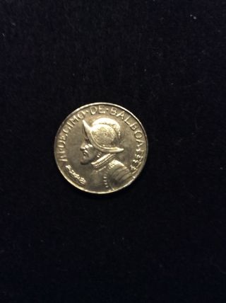 1966 Panama Vn Decimo De Balboa Silver Coin photo