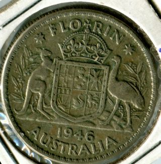 Australia Florin,  1946 Silver photo