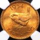 1954 Ngc Ms - 66 Rd One Farthing Great Britain UK (Great Britain) photo 1
