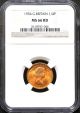 1954 Ngc Ms - 66 Rd One Farthing Great Britain UK (Great Britain) photo 2