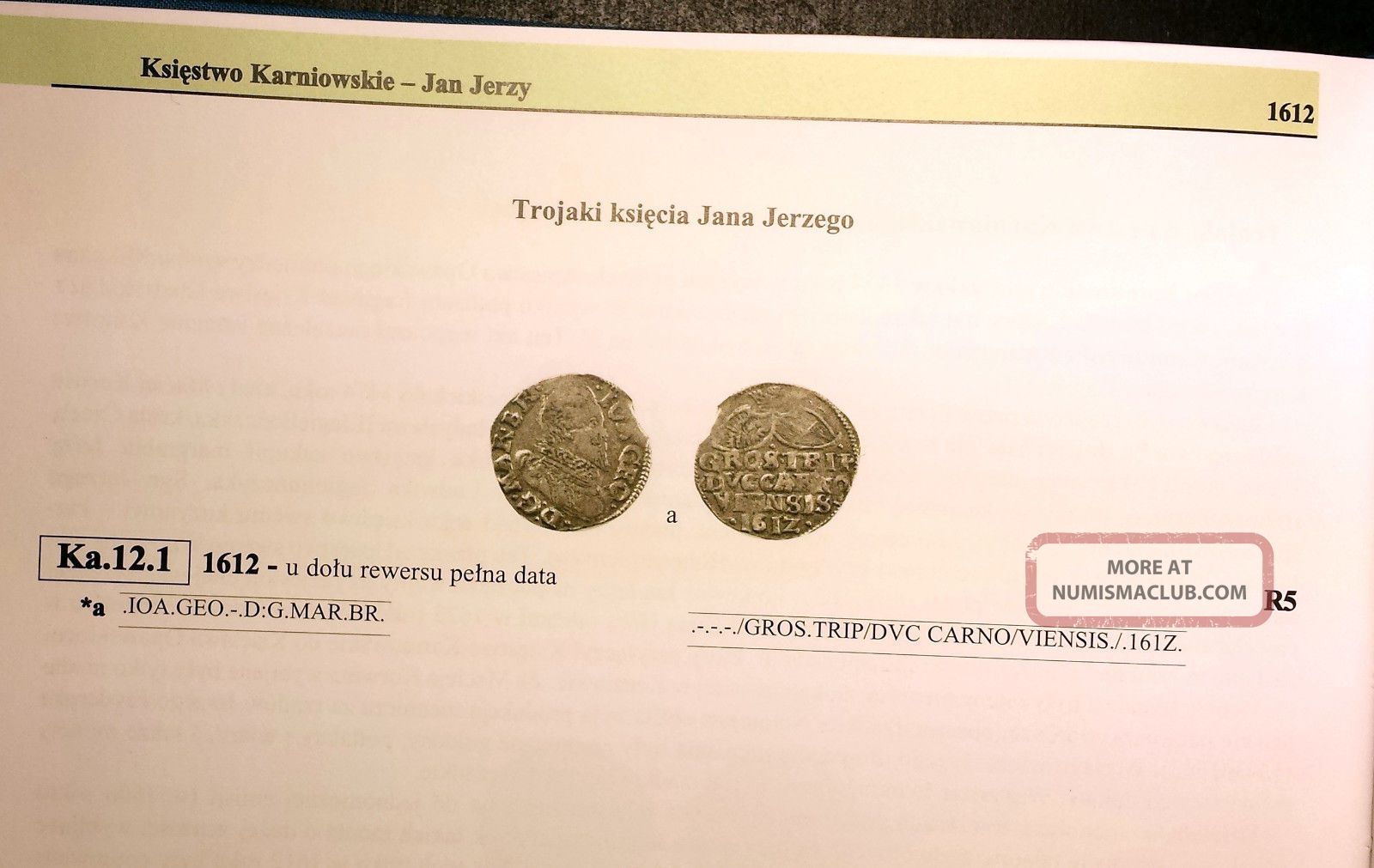 Extremely Rare,  Poland,  Duchy Of Krnov,  Johan George I,  3 Ar Grosh,  1612, Coins: Medieval photo