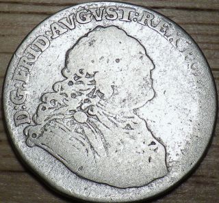1762 German Silver 1/6 Thaler - Saxony - Look photo
