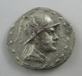 Kingdom Of Bactria,  Eukratides I 171 - 135 Bc.  Silver Tetradrachm,  Rare photo