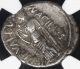 49 B.  C.  Ngc Vf 5/5,  2/5 Ar Denarius Manius Acilius Glabrio Roman Republic Coins: Ancient photo 1
