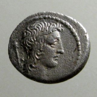 Cassia 7 Silver Denarius_roman Republic_worked With Pompey And Marc Antony photo