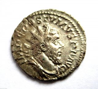 260 A.  D British Found Emperor Postumus Roman Period Silver Antoninus Coin.  Vf photo