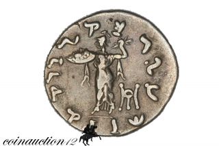 Ancient Indo Greek Silver Drachm Menader 160 - 145 Bc photo