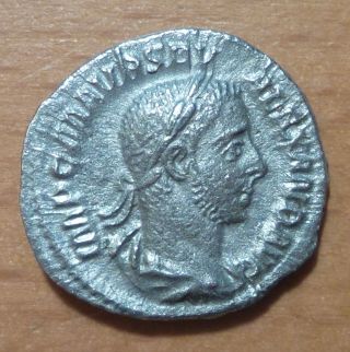 Roman Pax Ar Denarius Of Severus Alexander photo